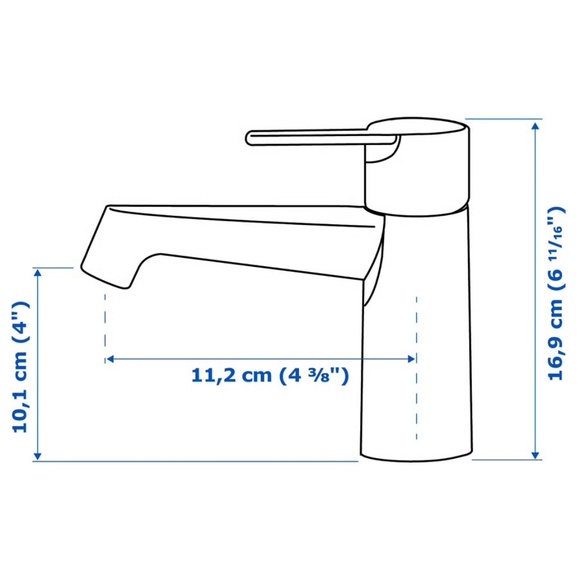 Ikea BROGRUND Bathroom Faucet, Chrome Plated - New In Box - Picture 5 of 7